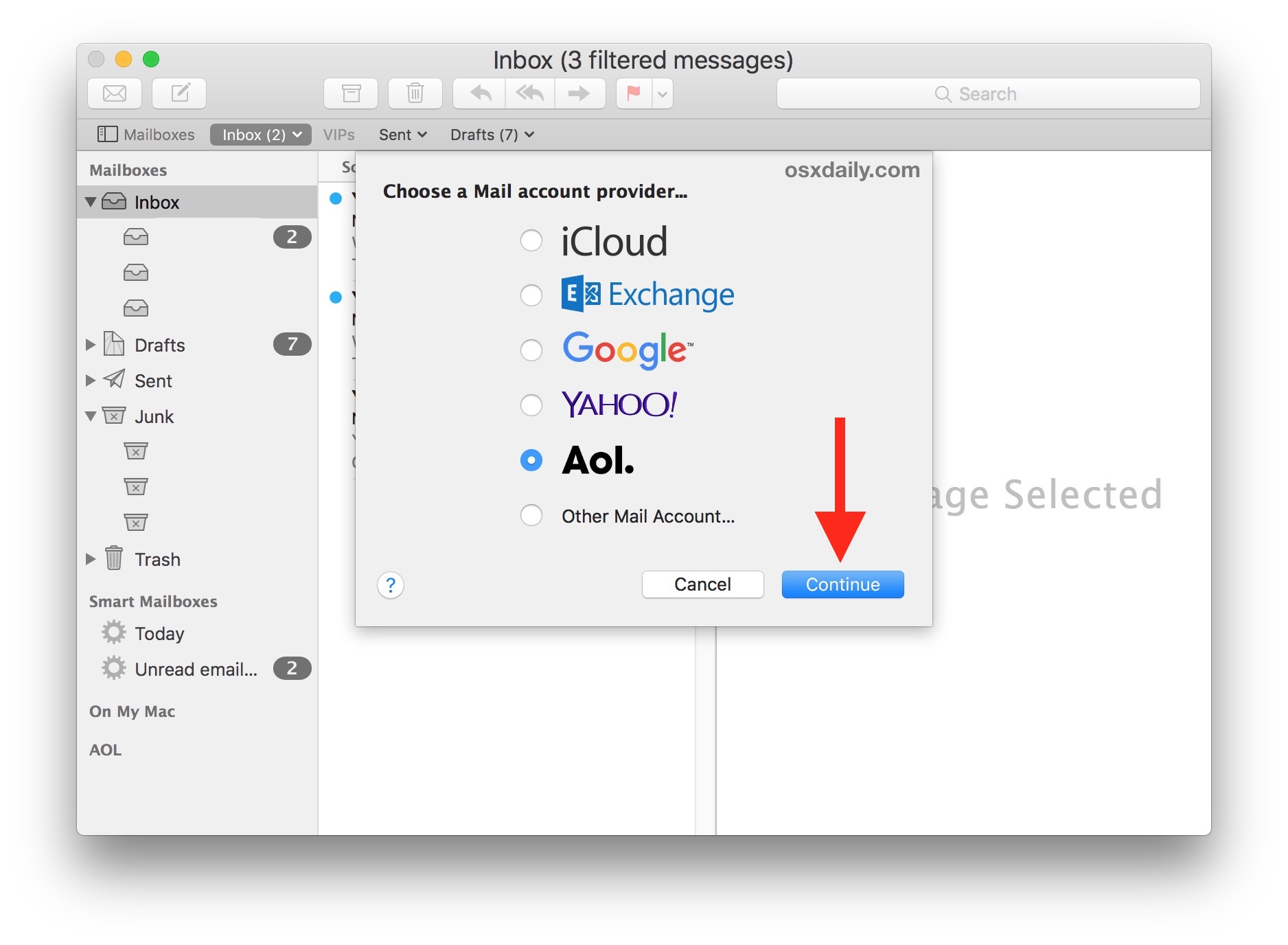 outlook for mac ver 15. move mail to a new account
